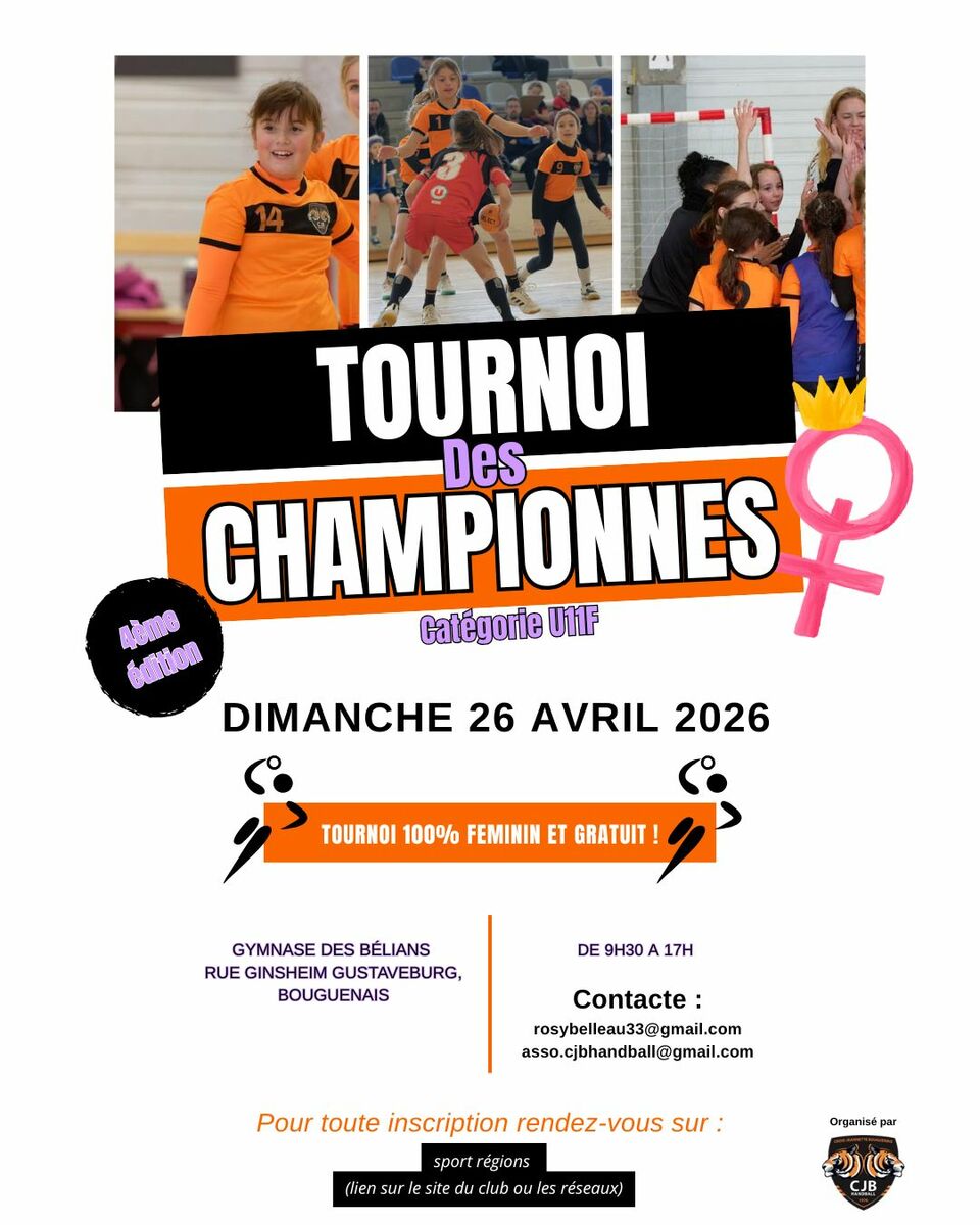 Notre Tournoi des Championnes de handball revient pour la 4ème fois ! 💪🤾‍♀️