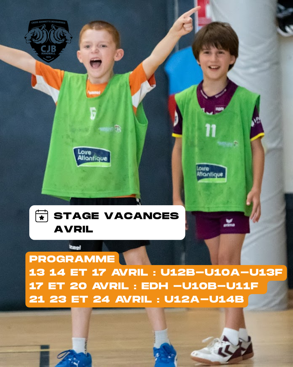 Stage Avril U12B - U10A - U13F