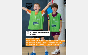 Stage Avril U12B - U10A - U13F